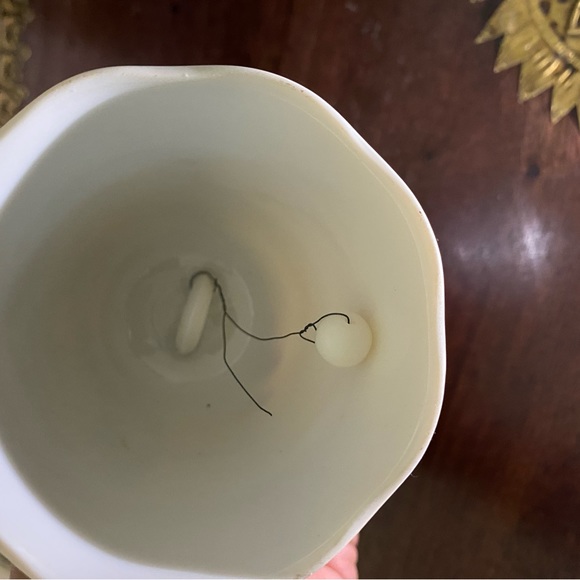 Vintage Currier And Ives Porcelain Bell American Homestead Summer White Gold - Picture 8 of 9